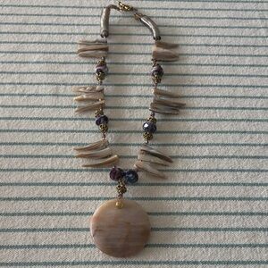 Artisan Brown and Purple Necklace